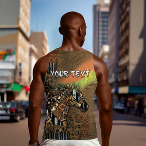 Personalized Burkina Faso Men Tank Top African Tribal Horse Patchwork Style - African Pride