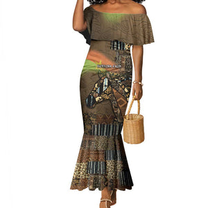 Personalized Burkina Faso Mermaid Dress African Tribal Horse Patchwork Style - African Pride