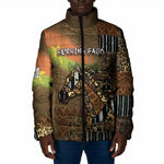 Personalized Burkina Faso Padded Jacket African Tribal Horse Patchwork Style - African Pride