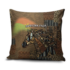 Burkina Faso Pillow Cover African Tribal Horse Patchwork Style - African Pride