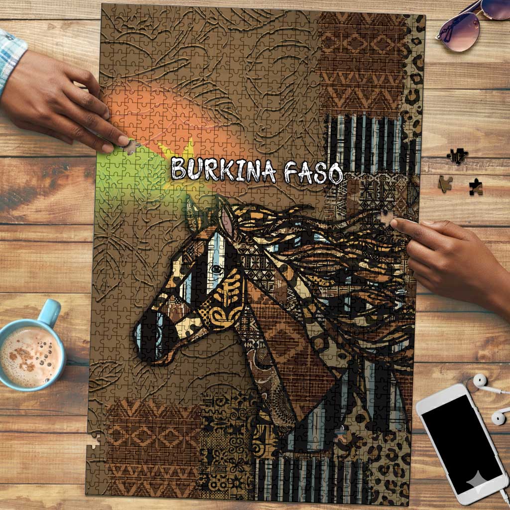Burkina Faso Puzzle African Tribal Horse Patchwork Style - African Pride