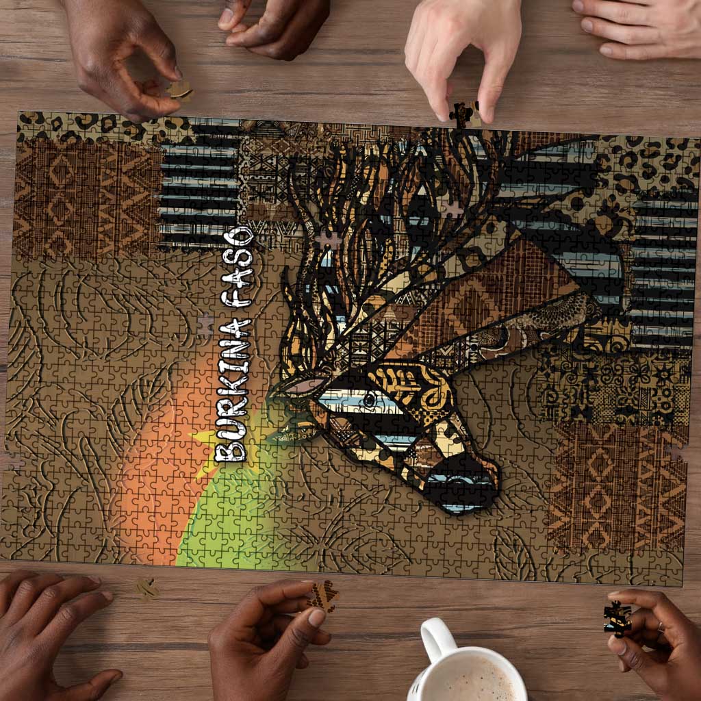 Burkina Faso Puzzle African Tribal Horse Patchwork Style - African Pride
