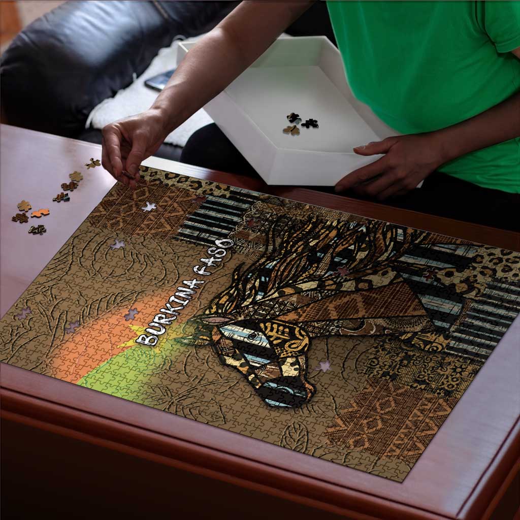 Burkina Faso Puzzle African Tribal Horse Patchwork Style - African Pride
