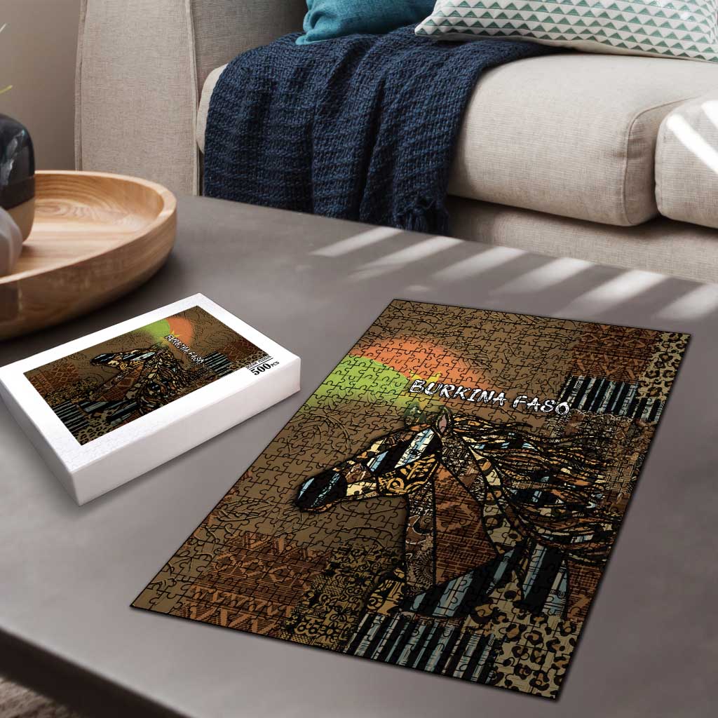 Burkina Faso Puzzle African Tribal Horse Patchwork Style - African Pride