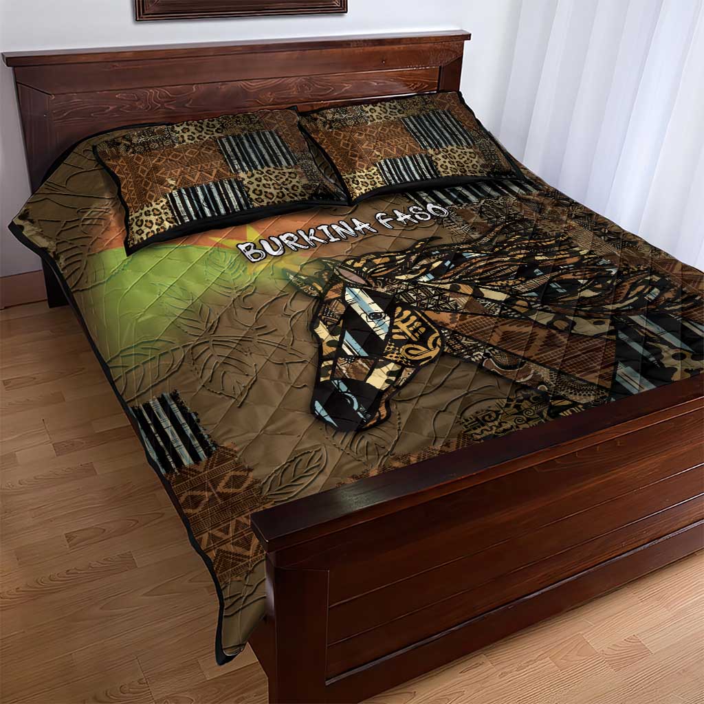 Burkina Faso Quilt Bed Set African Tribal Horse Patchwork Style - African Pride
