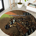 Burkina Faso Round Carpet African Tribal Horse Patchwork Style - African Pride