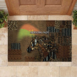 Burkina Faso Rubber Doormat African Tribal Horse Patchwork Style - African Pride