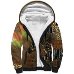 Personalized Burkina Faso Sherpa Hoodie African Tribal Horse Patchwork Style - African Pride