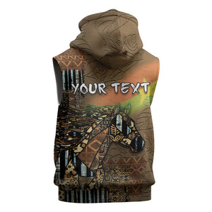 Personalized Burkina Faso Sleeveless Hoodie African Tribal Horse Patchwork Style - African Pride