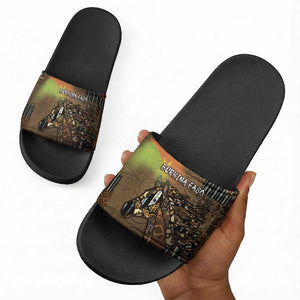 Burkina Faso Slide Sandals African Tribal Horse Patchwork Style - African Pride