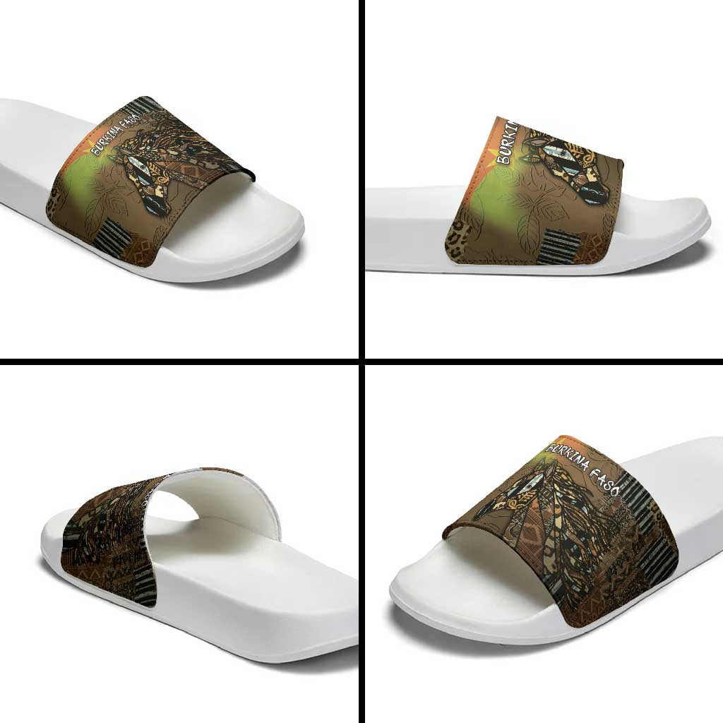 Burkina Faso Slide Sandals African Tribal Horse Patchwork Style - African Pride
