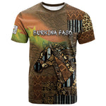Personalized Burkina Faso T shirt African Tribal Horse Patchwork Style - African Pride