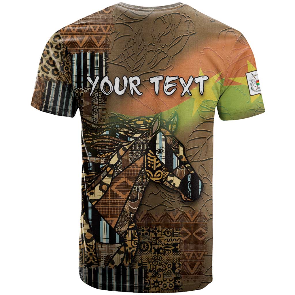 Personalized Burkina Faso T shirt African Tribal Horse Patchwork Style - African Pride