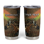 Personalized Burkina Faso Tumbler Cup African Tribal Horse Patchwork Style - African Pride