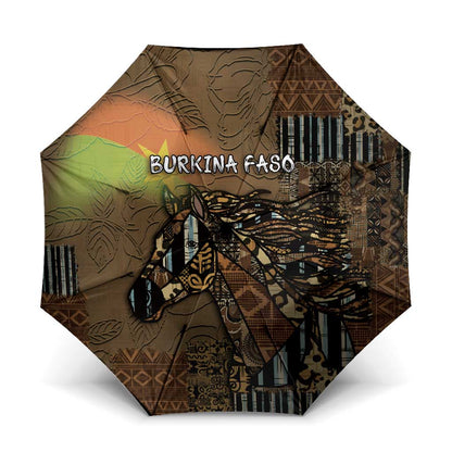 Burkina Faso Umbrella African Tribal Horse Patchwork Style - African Pride