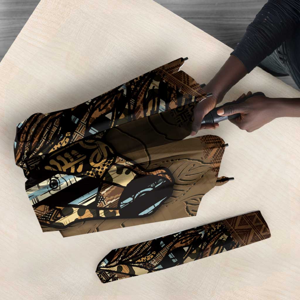 Burkina Faso Umbrella African Tribal Horse Patchwork Style - African Pride