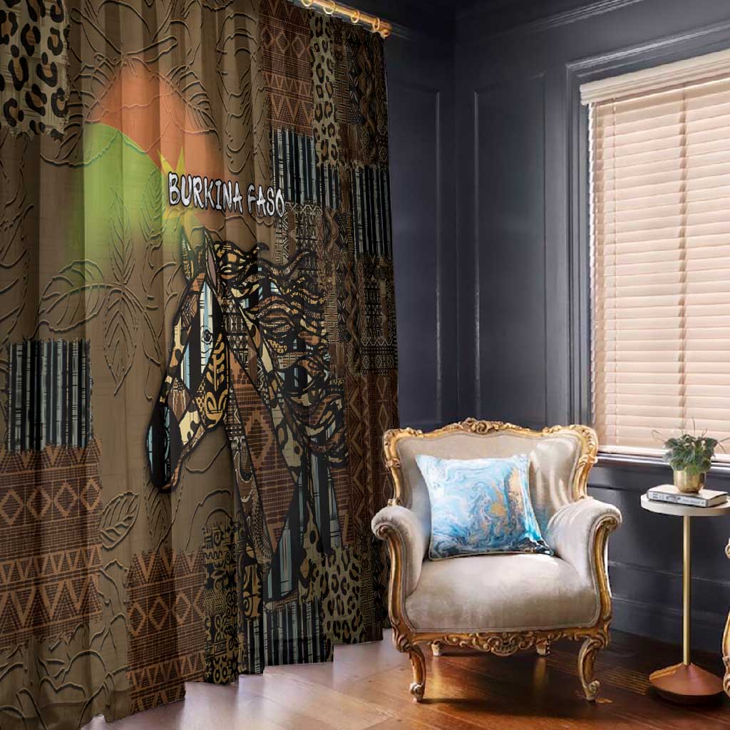 Burkina Faso Window Curtain African Tribal Horse Patchwork Style - African Pride