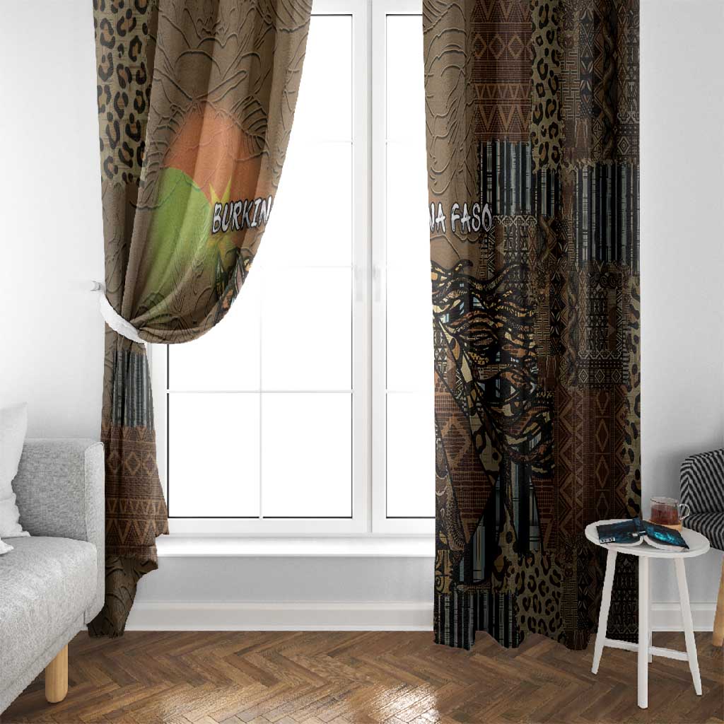 Burkina Faso Window Curtain African Tribal Horse Patchwork Style - African Pride