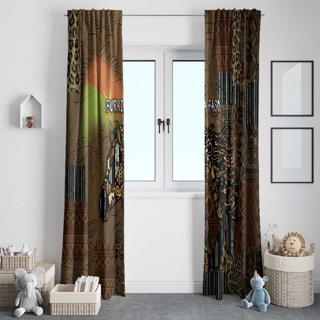 Burkina Faso Window Curtain African Tribal Horse Patchwork Style - African Pride