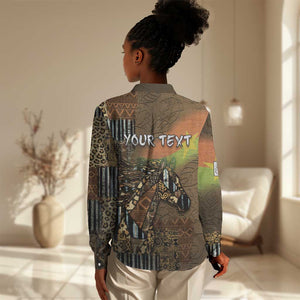 Personalized Burkina Faso Women Casual Shirt African Tribal Horse Patchwork Style - African Pride