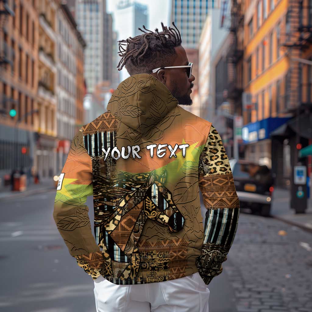 Personalized Burkina Faso Zip Hoodie African Tribal Horse Patchwork Style - African Pride