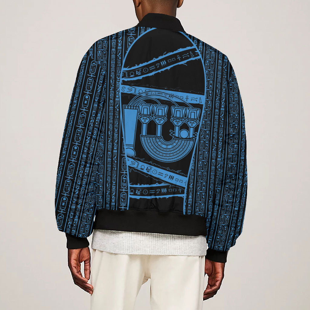 Egypt Menat Bomber Jacket Ancient Mythology Goddess Hathor Necklace