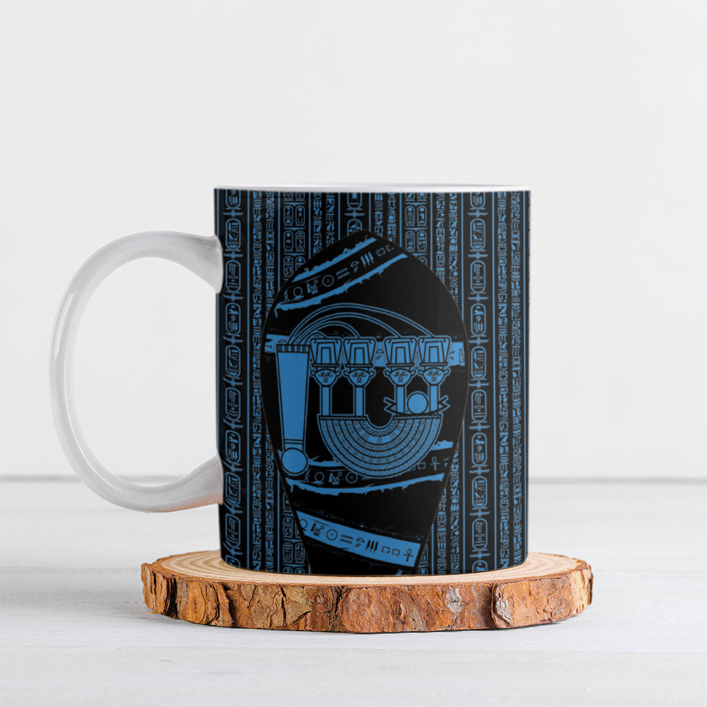 Egypt Menat Ceramic Mug Ancient Mythology Goddess Hathor Necklace
