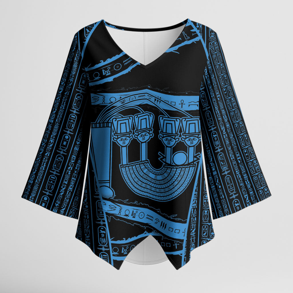 Egypt Menat Kimono Sleeve Blouse Ancient Mythology Goddess Hathor Necklace