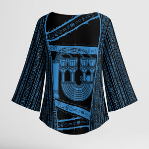 Egypt Menat Kimono Sleeve Blouse Ancient Mythology Goddess Hathor Necklace