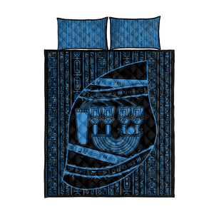 Egypt Menat Quilt Bed Set Ancient Mythology Goddess Hathor Necklace