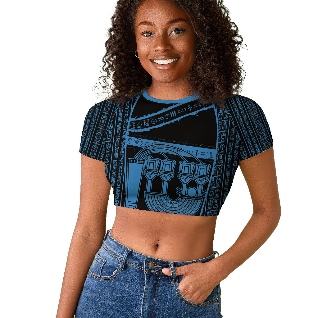 Egypt Menat Raglan Cropped T shirt Ancient Mythology Goddess Hathor Necklace