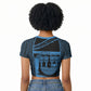 Egypt Menat Raglan Cropped T shirt Ancient Mythology Goddess Hathor Necklace