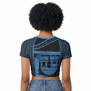 Egypt Menat Raglan Cropped T shirt Ancient Mythology Goddess Hathor Necklace