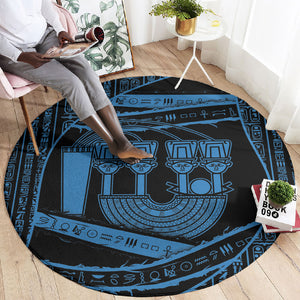 Egypt Menat Round Carpet Ancient Mythology Goddess Hathor Necklace