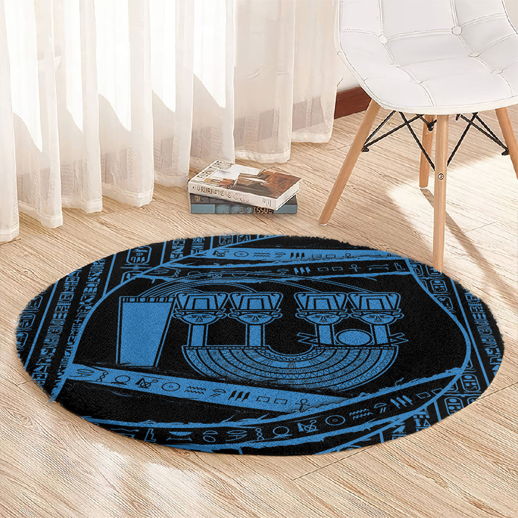 Egypt Menat Round Carpet Ancient Mythology Goddess Hathor Necklace