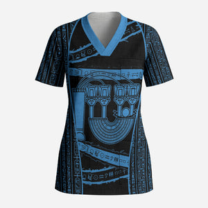 Egypt Menat Scrub Top Ancient Mythology Goddess Hathor Necklace
