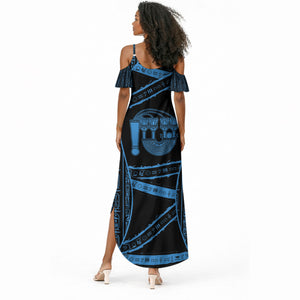 Egypt Menat Summer Maxi Dress Ancient Mythology Goddess Hathor Necklace