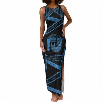 Egypt Menat Tank Maxi Dress Ancient Mythology Goddess Hathor Necklace