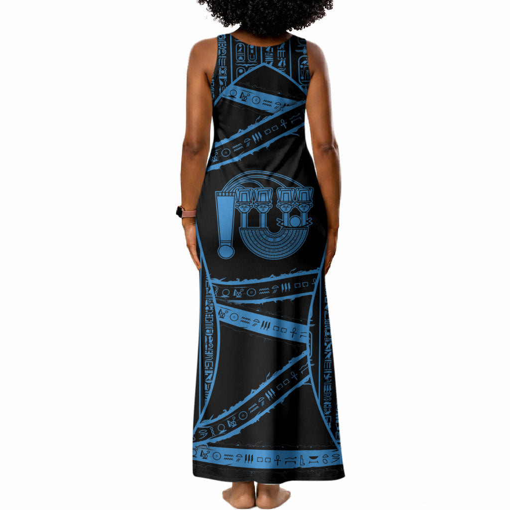 Egypt Menat Tank Maxi Dress Ancient Mythology Goddess Hathor Necklace