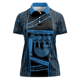 Egypt Menat Women Polo Shirt Ancient Mythology Goddess Hathor Necklace