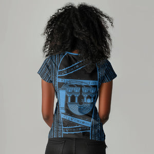 Egypt Menat Women V-Neck T-Shirt Ancient Mythology Goddess Hathor Necklace