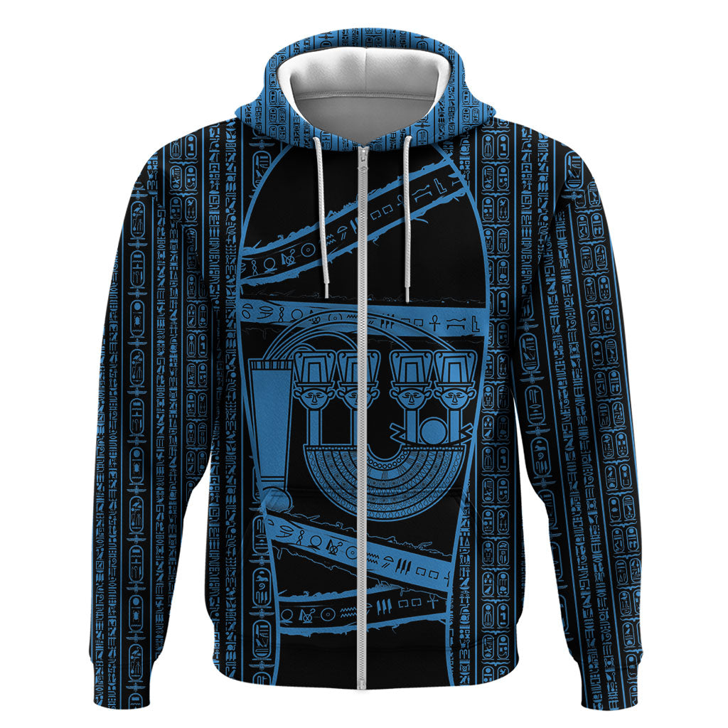 Egypt Menat Zip Hoodie Ancient Mythology Goddess Hathor Necklace