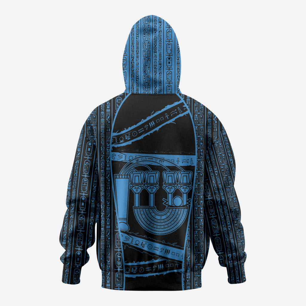 Egypt Menat Zip Hoodie Ancient Mythology Goddess Hathor Necklace