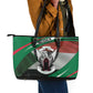 African Sudan Leather Tote Bag Victory Is Ours - African Pride