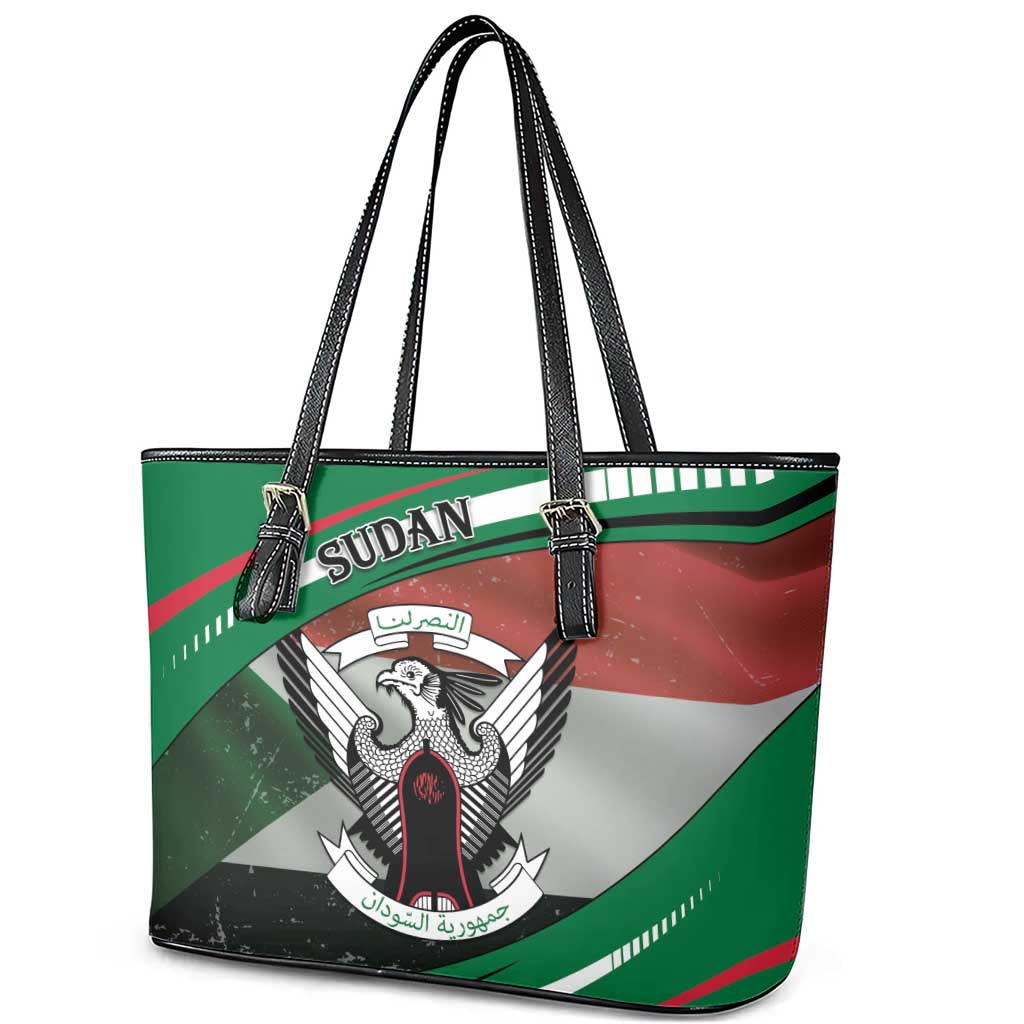 African Sudan Leather Tote Bag Victory Is Ours - African Pride