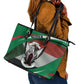 African Sudan Leather Tote Bag Victory Is Ours - African Pride