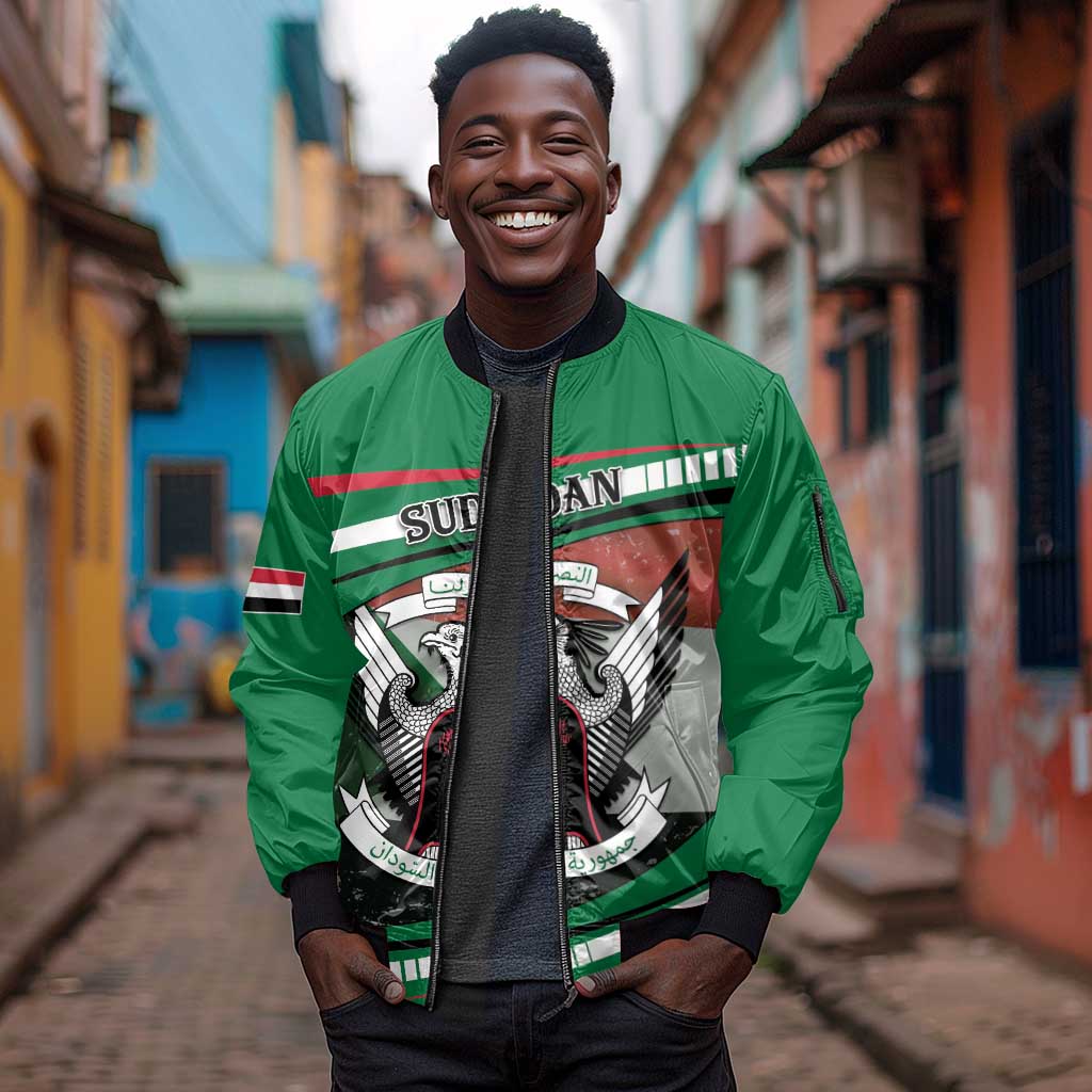 African Sudan Sleeve Zip Bomber Jacket Victory Is Ours - African Pride