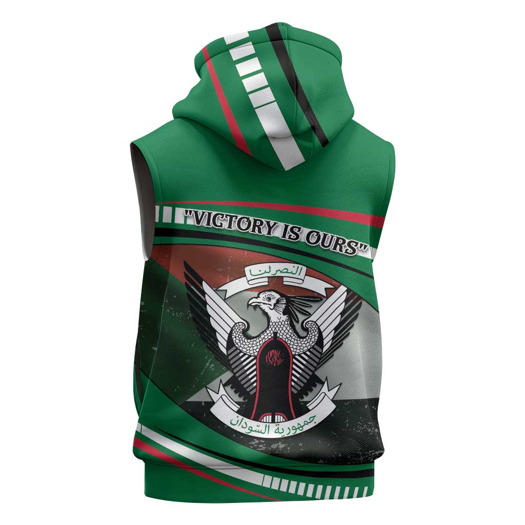 African Sudan Sleeveless Hoodie Victory Is Ours - African Pride