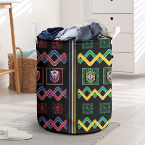 Brazil And Haiti Football Laundry Basket Mix Brazilian Haitian Roots