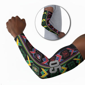 Custom Brazil And Haiti Football Arm Sleeves Mix Brazilian Haitian Roots